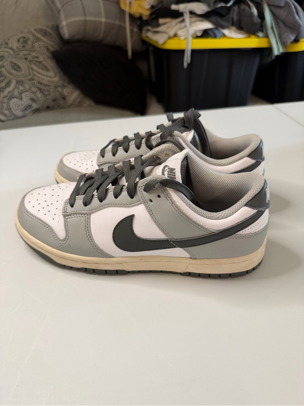 Nike Dunk Low - White & Gray Sneakers 7W